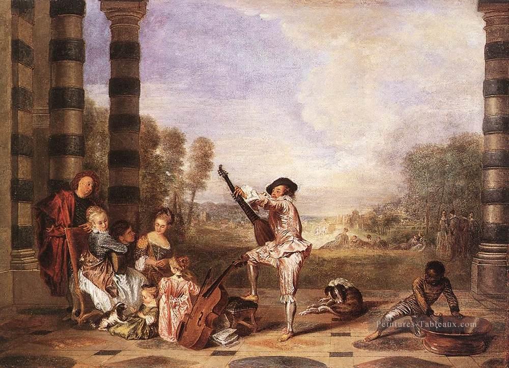 Les Charmes de la Vie La fête de la musique Jean Antoine Watteau Peintures à l'huile